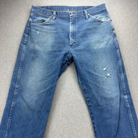 Wrangler Jeans Means 36x32 Cowboy Cut Original Fit George Straight Blue Rodeo - Picture 3 of 16